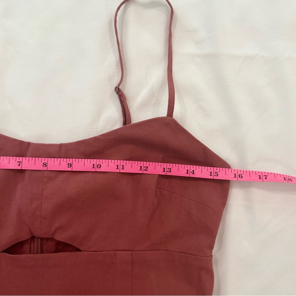 Abercrombie & Fitch Mauve Slip Midi Dress with Side Slit, Size Medium Petite - Picture 6 of 10